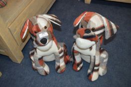 Pair of Dog Doorstops