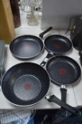 Set of Four Tefal Non-Stick Frying Pans