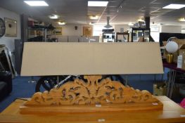 Carved Wooden Triple Lamp