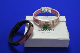 Two Lacoste Bracelets