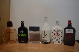 Six Calvin Klein Gent's Fragrances