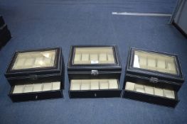 Three Wristwatch Display Boxes (one AF)
