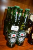 Six Bottles of Heineken Larger 33cl