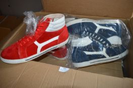 Ten Pairs of Size: 46 Black Trainers and One Pair