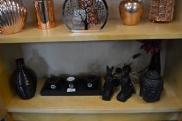 Black Candle Holders and Ornaments etc.
