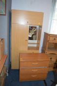 Single Wardrobe, Three Drawer Chest and a Bedside