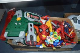 Large Box of Children's Toys, Figures, etc.