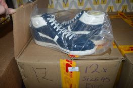 Twelve Pairs of Size: 45 Blue Trainers