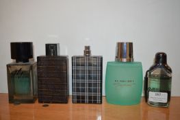 Five Burberry Gent's Fragrances
