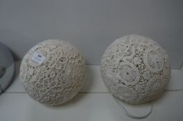 Pair of Lace Lampshades