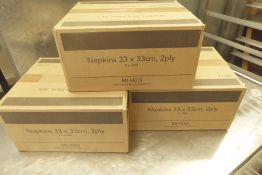 * 3 x boxes white napkins