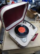 * Vintage Fidelity record player in case