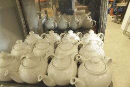 * 12 x white teapots