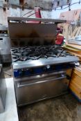 * Blueseal 6 burner gas oven with S/S overshelf