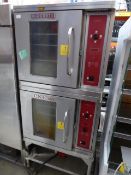* Blodgett Mark 5 double bakery oven on stand with castors