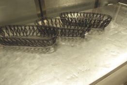 * 3 x black wire baskets