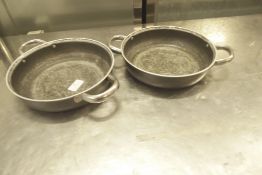 * 2 x small 2 handled cooking pots