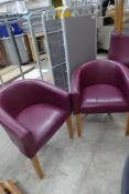 * 6 x purple tub chairs