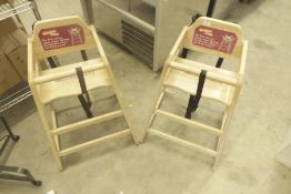* 2 x wooden high chairs