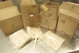 * 4 x boxes wooden cutlery - mainly knives