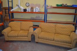 *Two Gold Upholstered Sofas