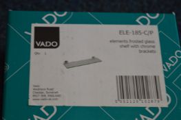 Pair of Elements Frosted Glass Shelves with Chrome