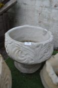 Decorative Concrete Planter on Pedestal Base