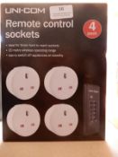 *Uni-Com Remote Control Sockets 4pk