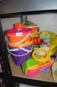 Quantity of Beach Buckets and Other Toys
