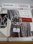 *Brookstone Heated Throw (dark grey & white)