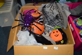 Box of Halloween Decorations