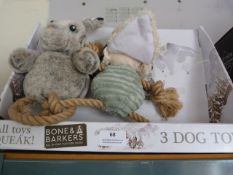 *Bone & Barkers Dog Toys 2pk