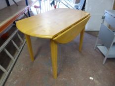 Wood Drop Leaf Table 106cm Diameter