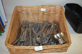 *Basket Containing Stainless Steel Cutlery