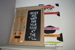 *Noticeboard and an Ice Cream Sign