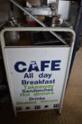 Metal Double Sided Café Sign