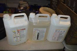 *3x 5L of Glass Wash etc.