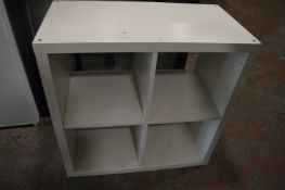 *White Square Shelf Unit 77x77x39cm