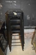 *Four Industrial Style Metal Stacking Stools