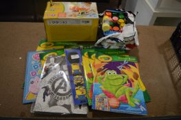 *Crayola Sticker Books, Bubble Magic, etc.