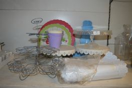 *Cake Stands, Doilies, etc.