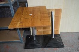 *Two Plank Top Tables on Metal Bases (requires ass