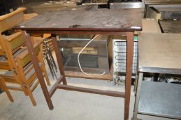 *Tall Wood Framed Table 110x60x103cm