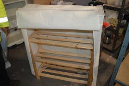 *Canvas Covered Shoe Rack