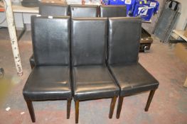 *Six Leatherette Dining Chairs