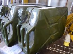 * 2 x large metal 20L jerry cans (as new)
