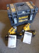 * pair of DeWalt nailers - DCN692 framing nailer and DCN second fix finishing nailer