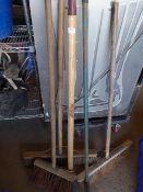 * 3 x brushes, rake and hoe