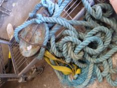 * pulley and rope