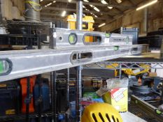 * pair of Stanley fatmax spirit levels (2ft, 4ft)